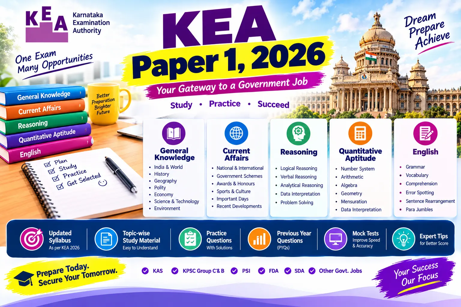 KEA Paper 1: General Knowledge for Karnataka Govt Exams