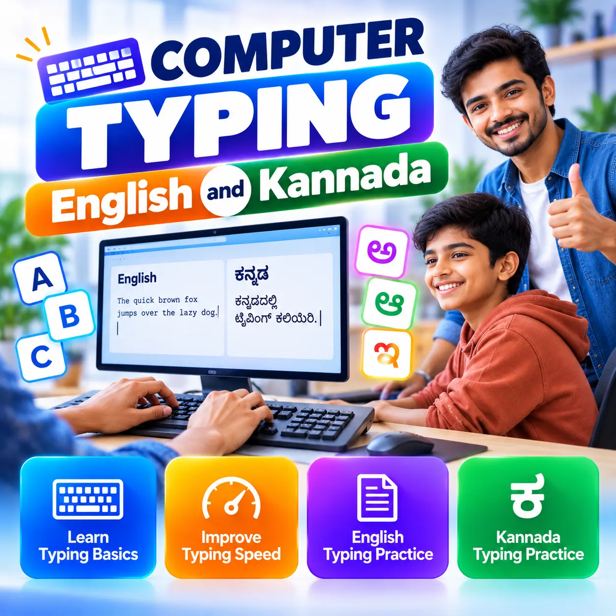 Computer Typing: English and Kannada